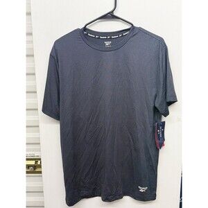 NWT Men's Size Medium Reebok S/S Black Heather Vector Sonic Bolt T-Shirt